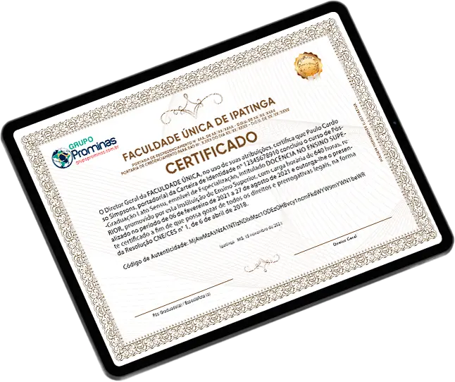 Certificado de Extensão do Grupo Prominas